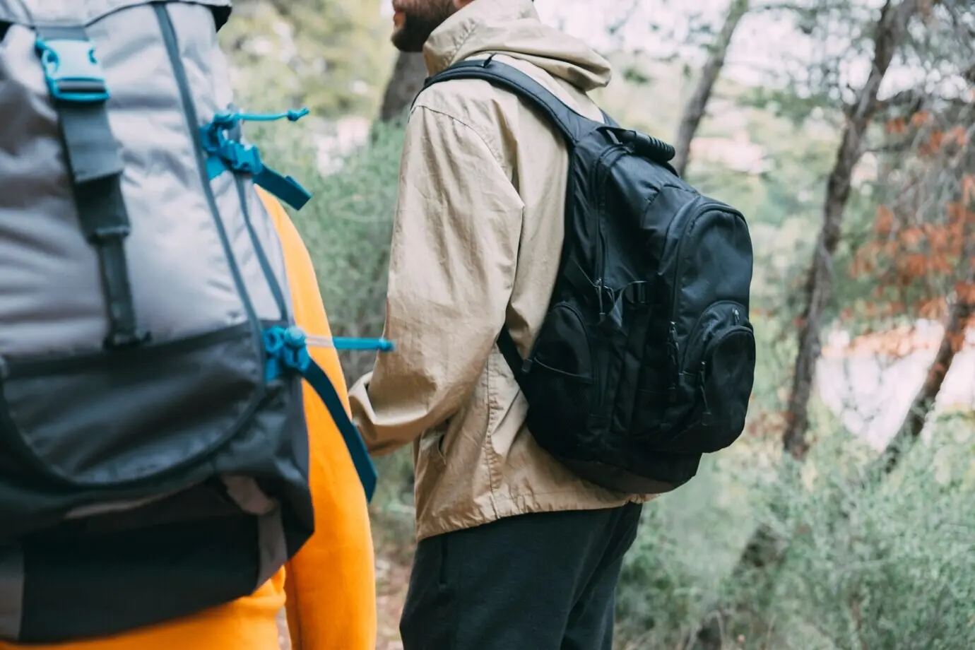 Männer beim Trekking in der Natur